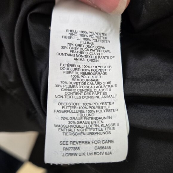 J. Crew Wintress Down Filled Belted Puffer Coat with Removable Hood Size Medium - Picture 10 of 10